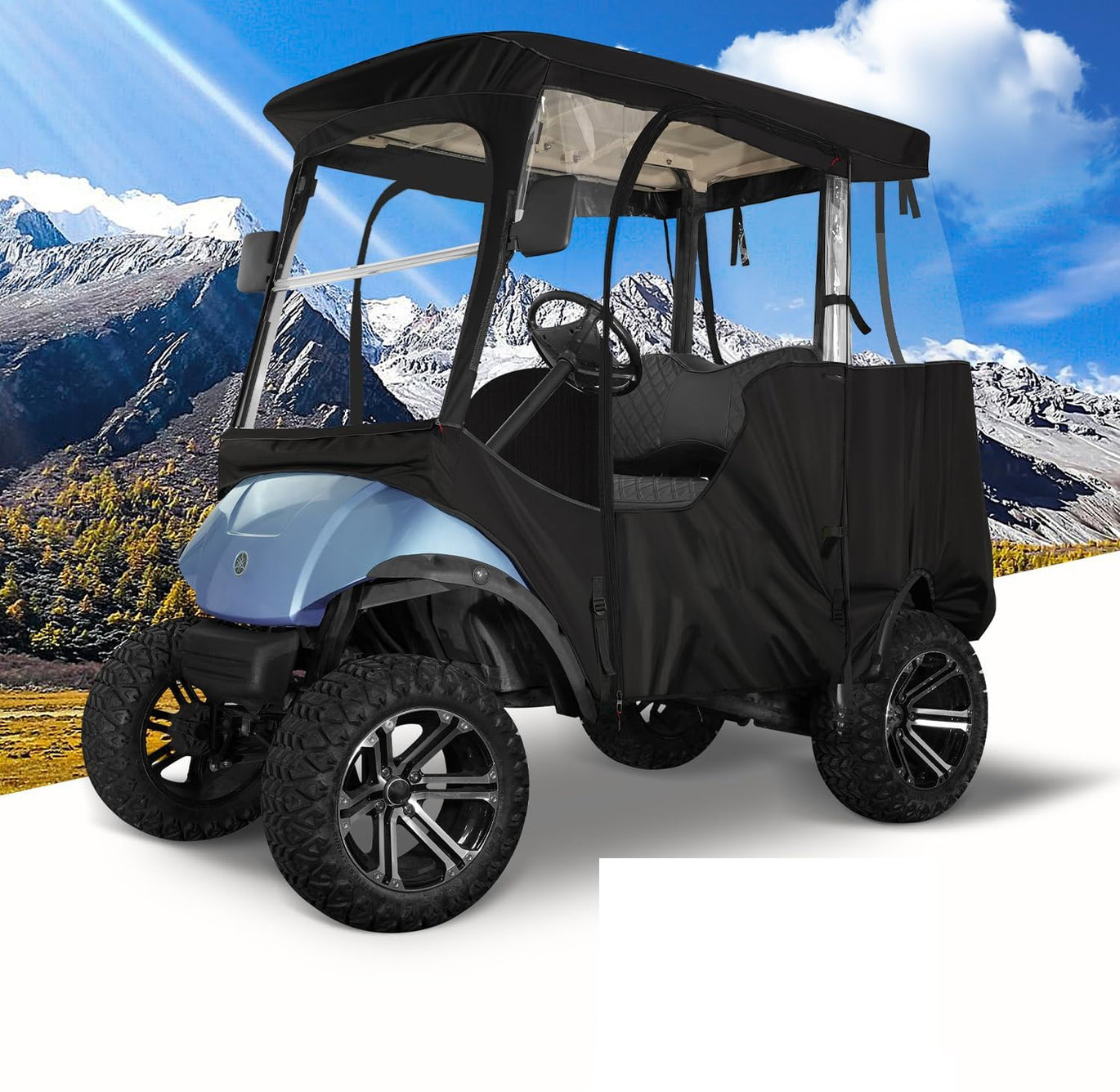 2/4/8 Passenger Golf Cart Enclosure for Club Car Precedent/Tempo/Onward, 600D Wa
