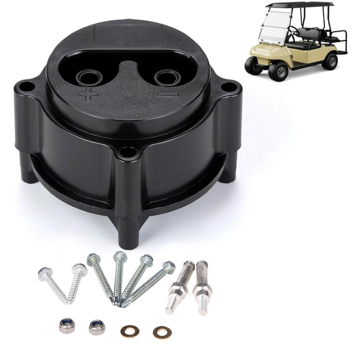 Golf Cart Charger Receptacle–48V DC for Yamaha G19 G22 1996-2007 | CPJR1-H6181-0