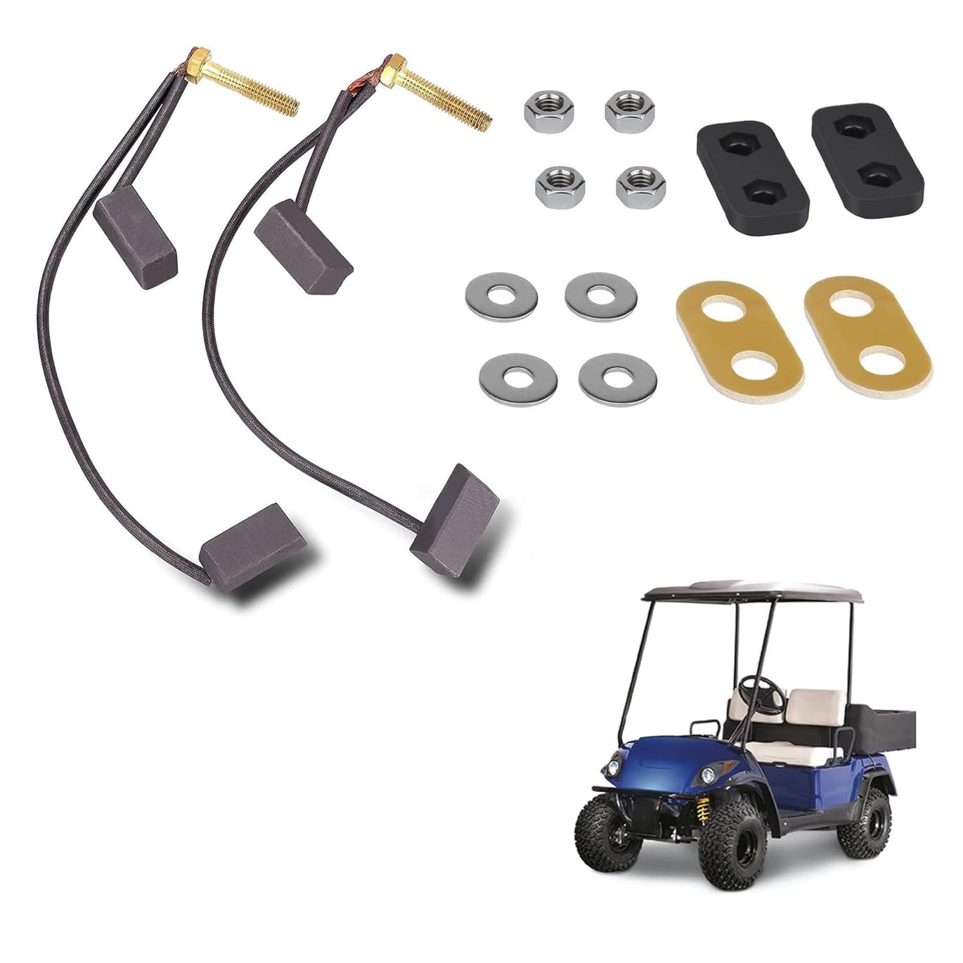 Golf Cart Starter Generator Motor Brush Set for Club Car Precedent/Tempo, EZGO/C