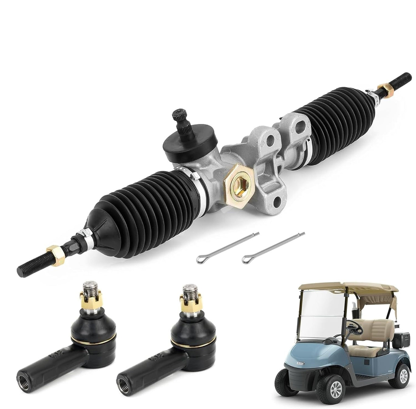 Golf Cart Steering Assembly for EZGO RXV Electric Gas 2008 & Up, Steering Rack G