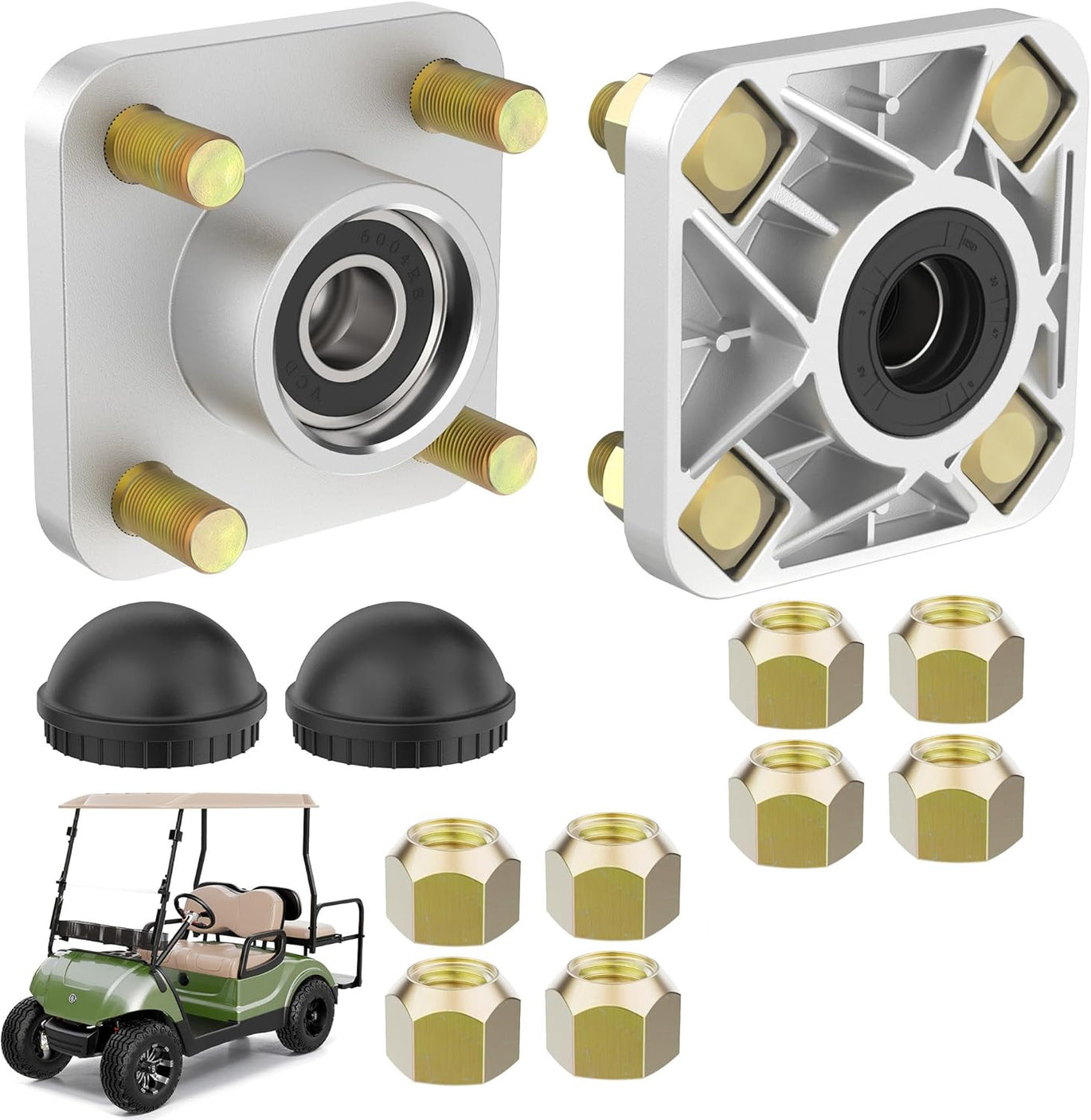 Golf Cart Front Wheel Hub Assembly with Hub Bearing/Oil Seal