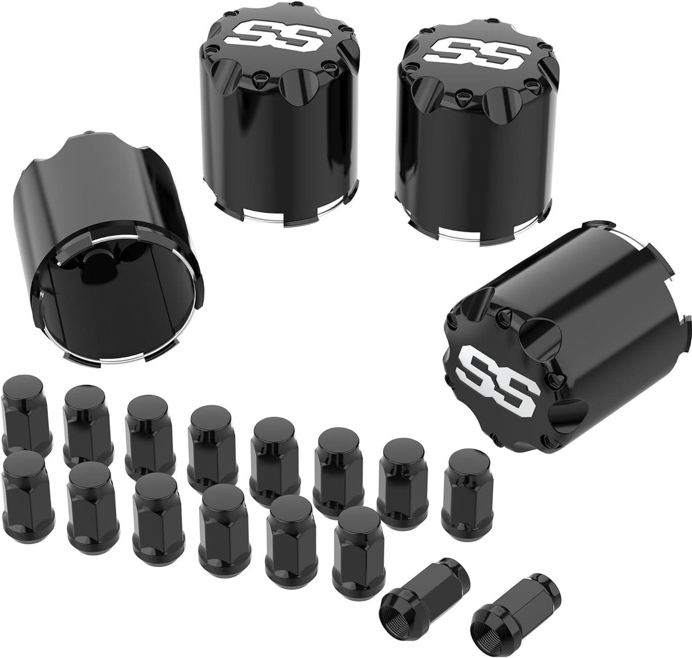 EZGO Club Car Golf Cart Center Cap and Lug Nut Kit, 4 PCS IT