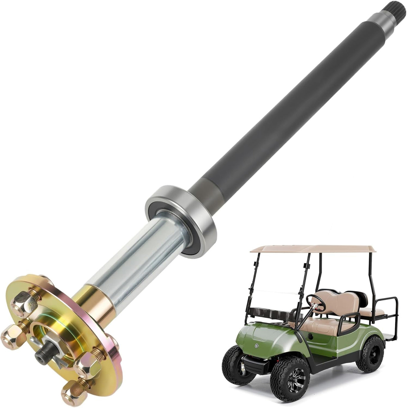 Golf Cart Rear Axle Shaft Assembly Driver Passenger Side Rear Axle for Yama