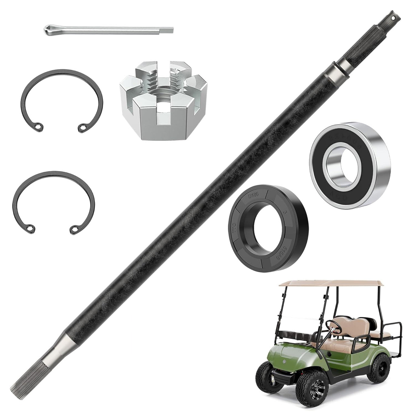 Golf Cart Rear Axle Shaft for Yamaha G16 G19 G22 | Passenger