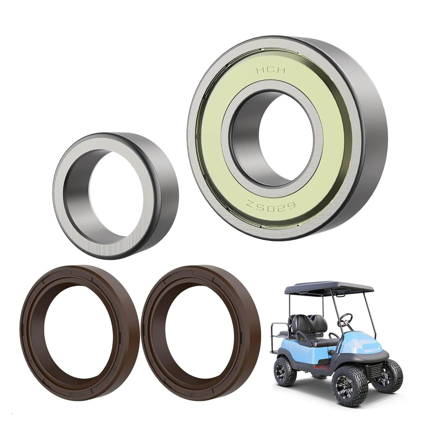 Golf Cart Rear Axle Bearing Bushing & Oil Seal Kits for Club