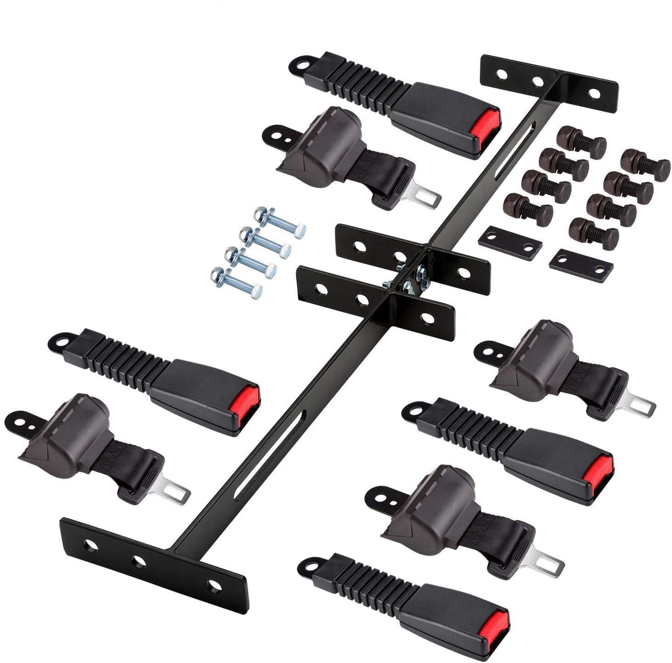 4 Passenger (2+2) Golf Cart Seat Belt Kit for EZGO, Yamaha, 