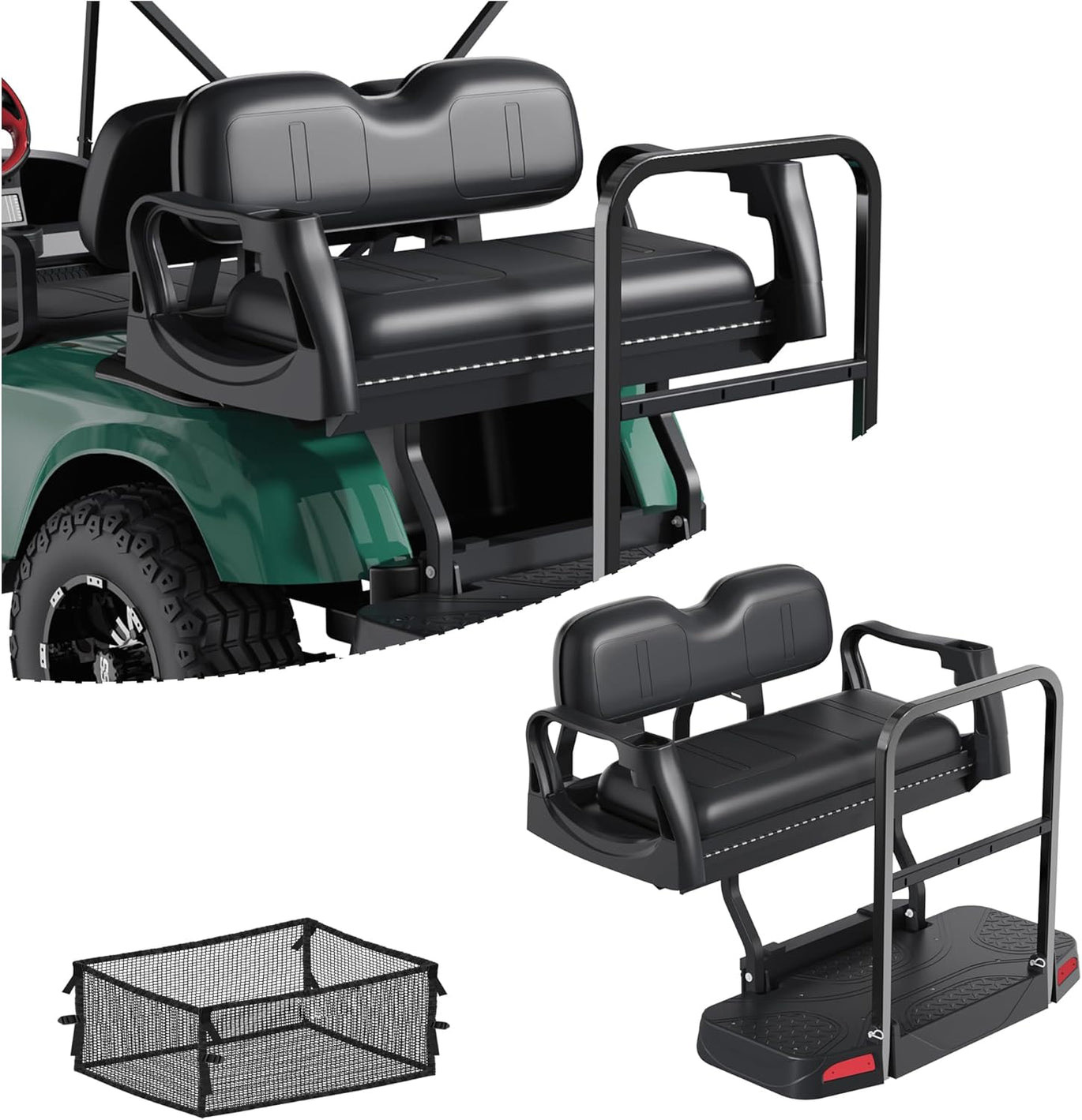 Rear Flip Folding Seat Kit for Yamaha Drive2 2017-Up Golf Ca