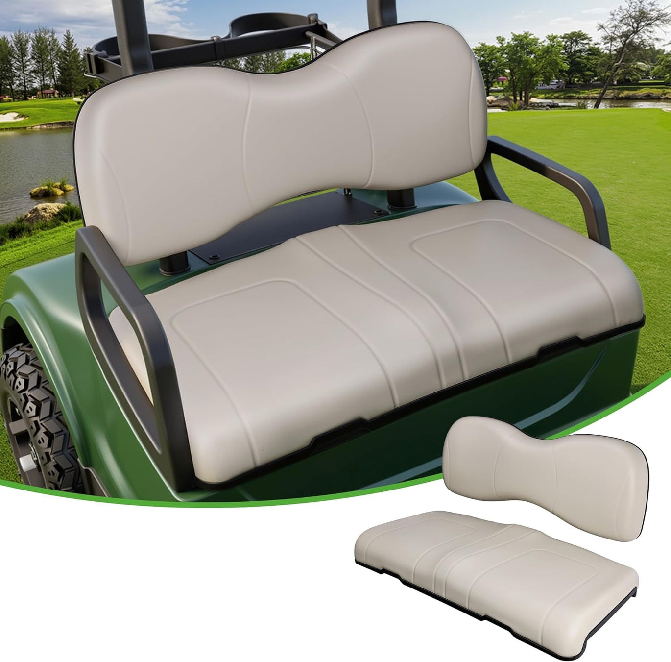 Golf Cart Front Seat Cushion Kit for Yamaha G29/Drive 2007-2